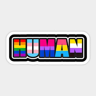 Human Lgbt Flag Gay Pride Month Transgender Sticker